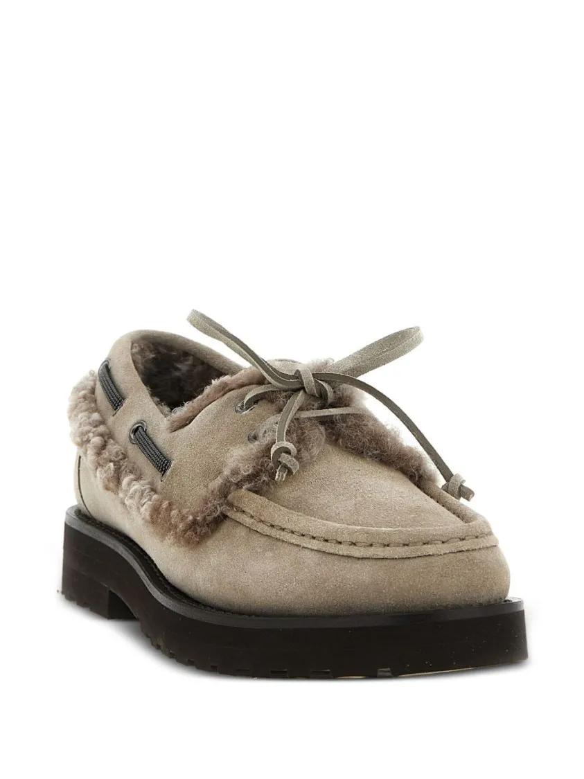 Thumbnail - Moccasin-Style Flats With Suede Exterior - Gr. 37 (EU) - in Schwarz