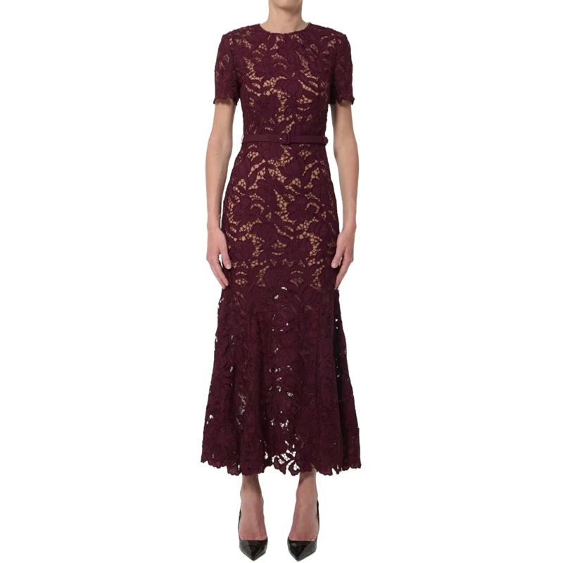 Self Portrait Maxikleid Dresses Bordeaux braun