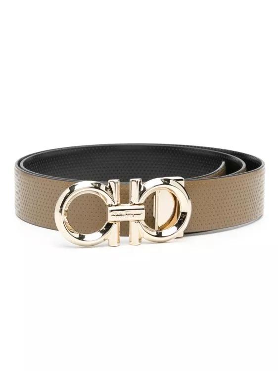 Salvatore Ferragamo Gürtel - Brown Gancini Belt - Gr. 105 - in Braun - für Damen