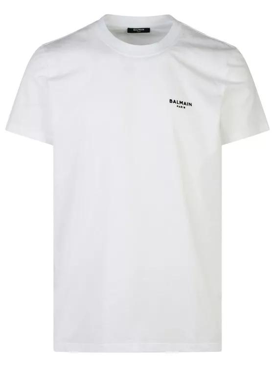 Balmain - White Cotton T-Shirt - Größe M - white