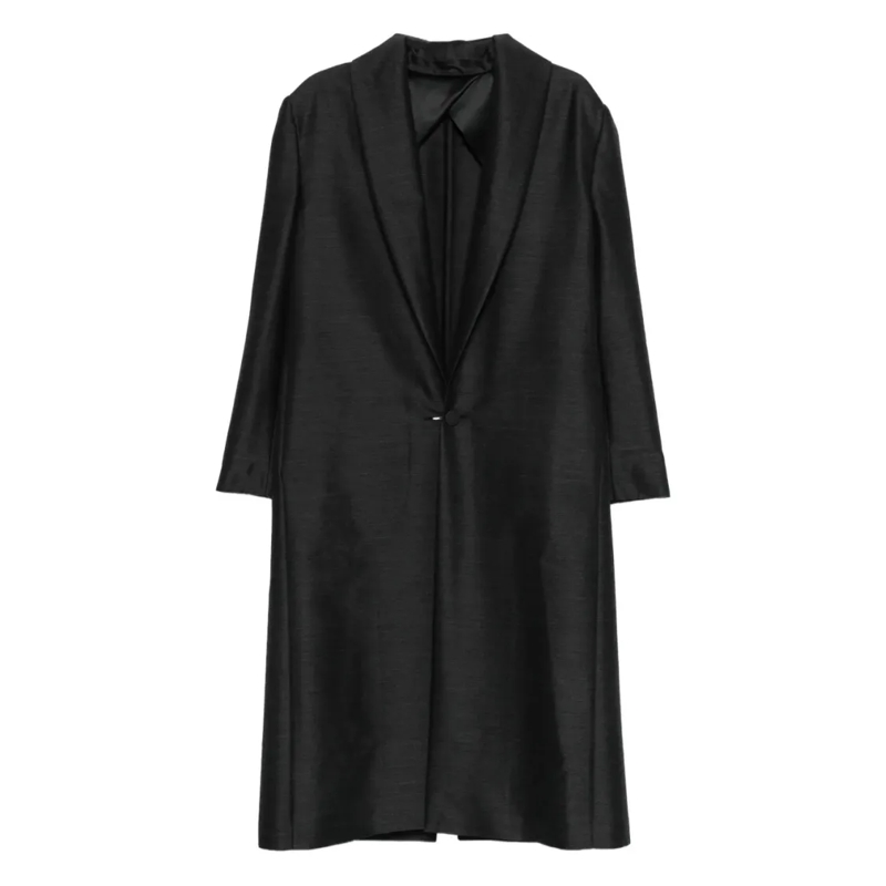 Alberta Ferretti  Outerwear With Clean Silhouette Black