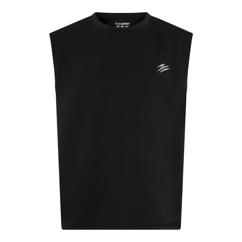 Plein Sport Top Tank Top Chrome Scratch schwarz