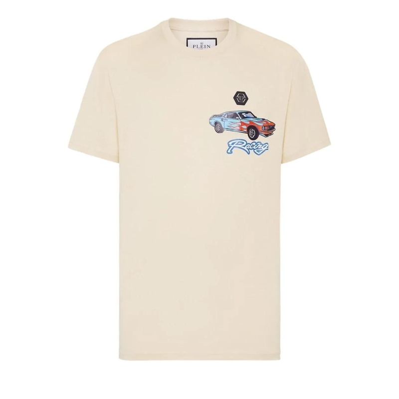 Philipp Plein T-Shirt T-Shirt Racing beige