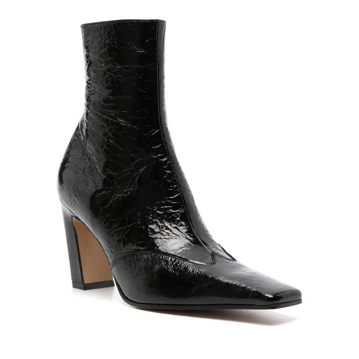 Khaite Black Leather Boots Black Laars