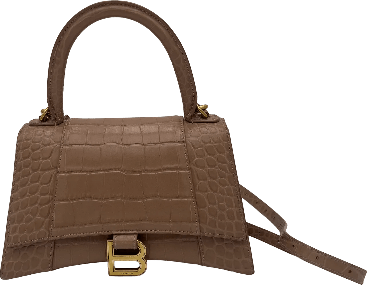 Balenciaga Crossbody Bags - Balenciaga Hourglass - Nude Croc - Gr. unisize - in Beige - für Damen