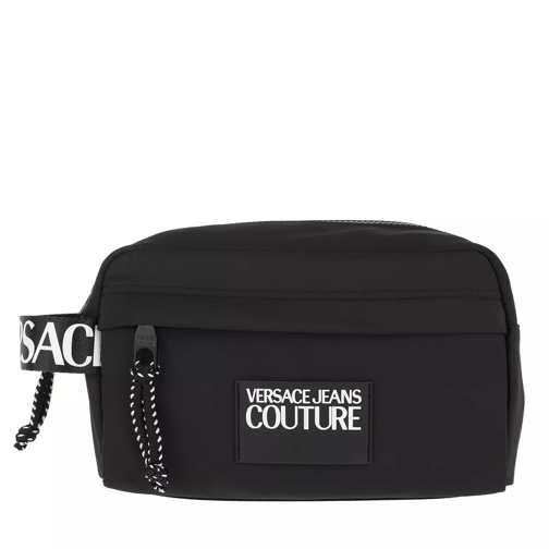 Versace Jeans Couture Logo Tapes Toiletry Case Black Crossbody Bag