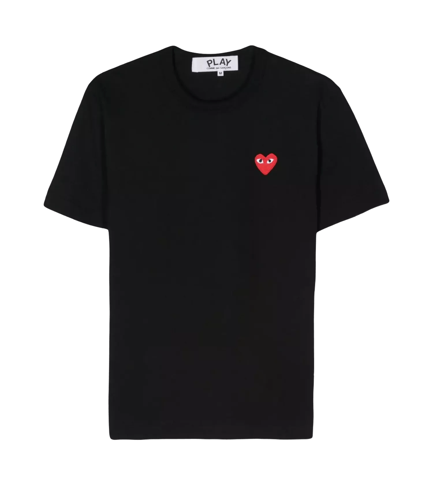 Comme des Garcons Play - T-Shirt mit Herz-Patch - Größe S - black