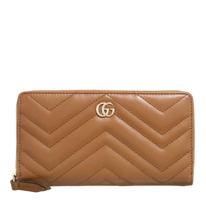 Gucci Portemonnaie mit Zip-Around-Reißverschluss Marmont Zip Around Wallet Brown