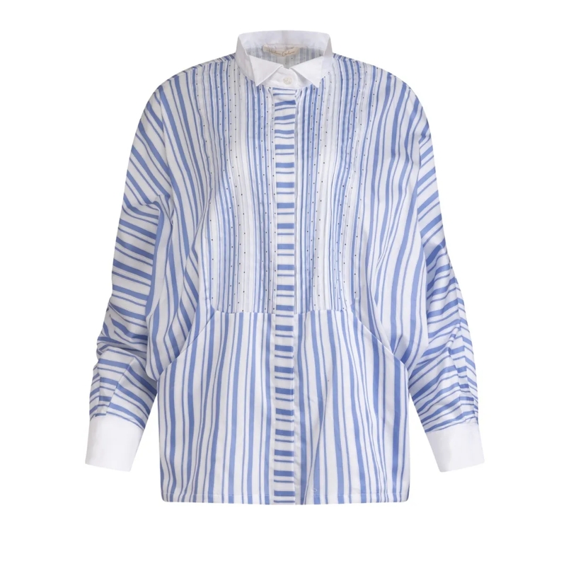 Helene Galwas Bluse Blusenhemd BIANCARE hell-blau