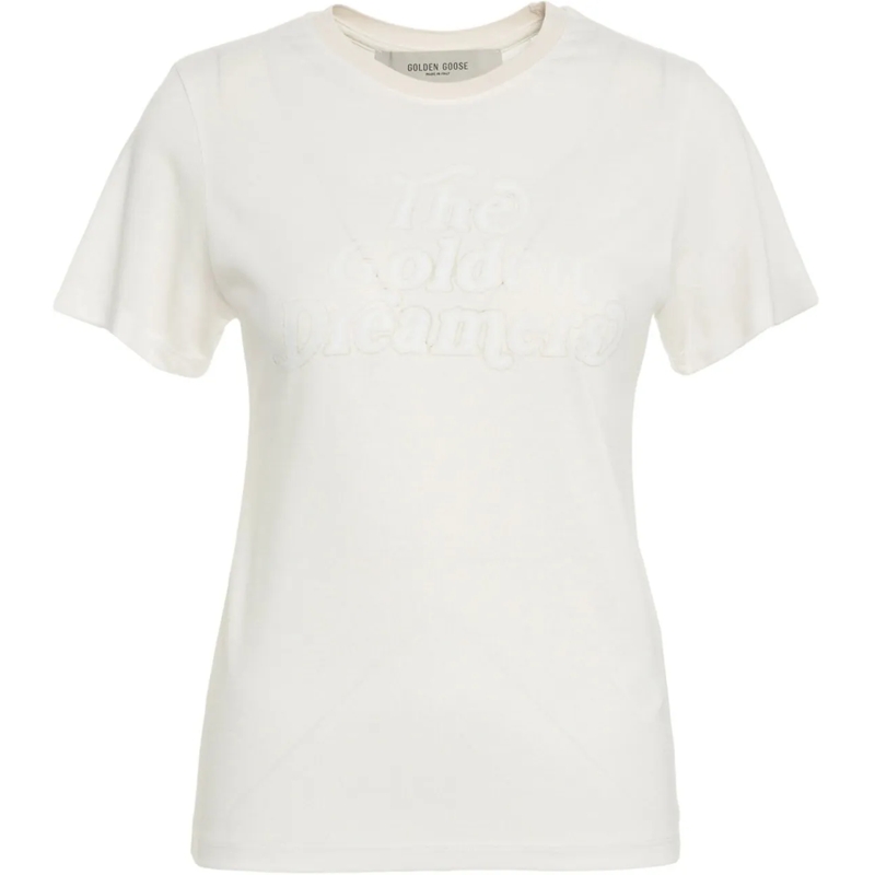 Golden Goose T-shirt T-shirt with logo embroidery weiß