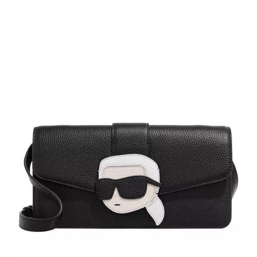 Karl Lagerfeld Ikonik 2.0 Lea Flp Sb Grainy Black Crossbody Bag