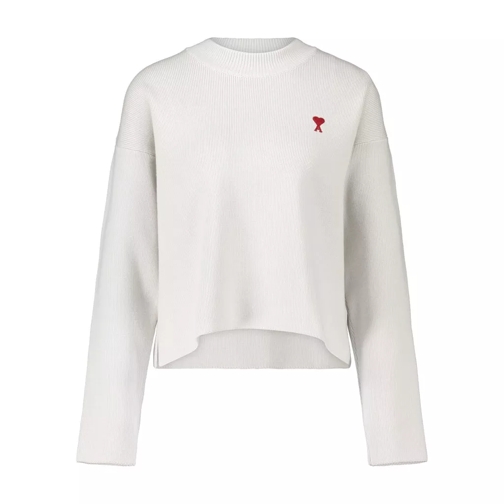 AMI Paris Strick-Sweater aus Merino-Woll-Mix 48104451735898 Grau 