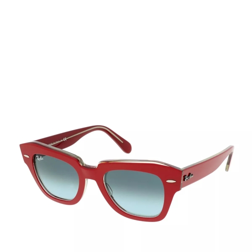 Ray-Ban Unisex Sunglasses Icons 0RB2186 Red On Transparent Grey Sonnenbrille
