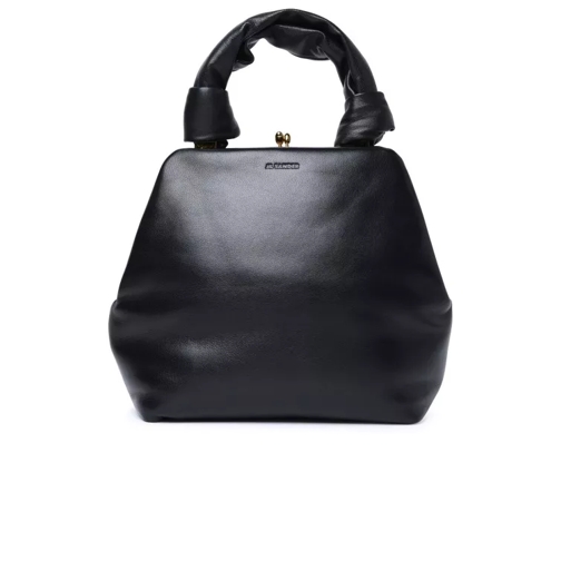 Jil Sander Crossbody Bag Goji Square' Small Black Leather Bag Black