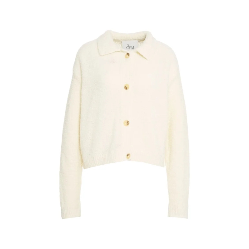 8Pm Cardigan Textured Wool Blend Cardigan 'Ambrosia' Neutrals