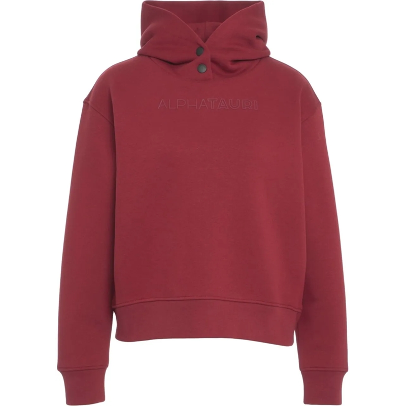 Alpha Tauri  Hoodie with logo lettering rot
