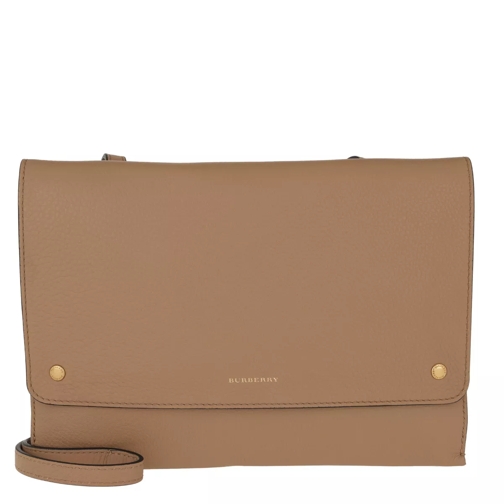 Burberry Pouch With Detachable Strap Leather Camel Crossbody Bag