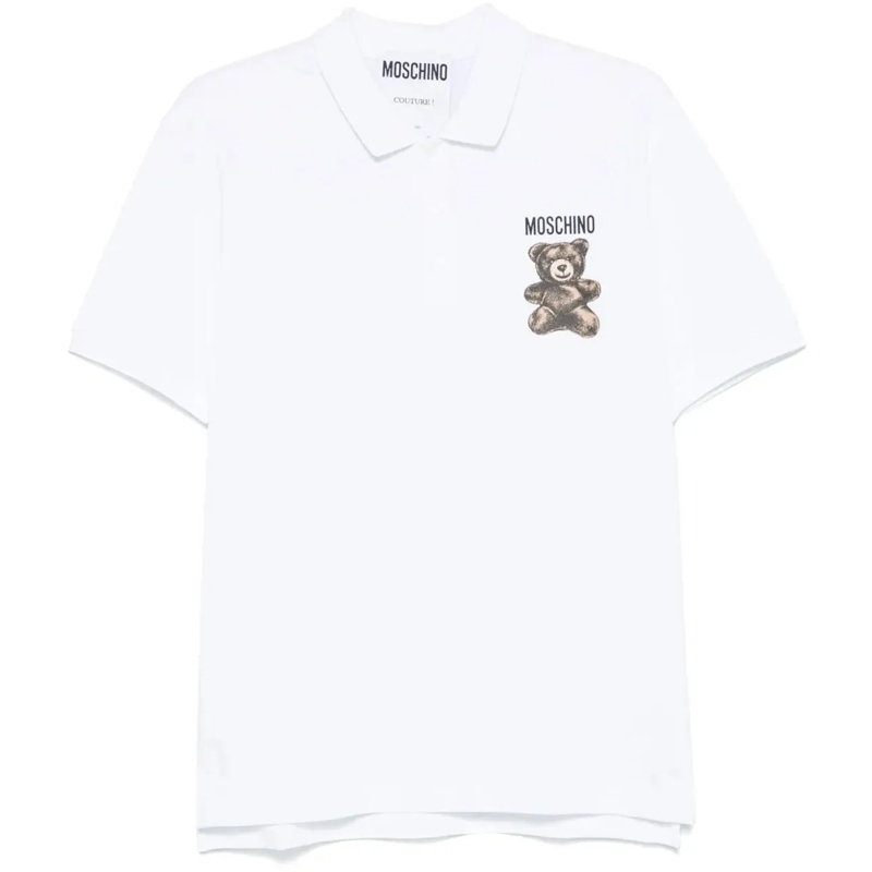 Moschino  Teddy Bear Logo Polo Shirt weiß
