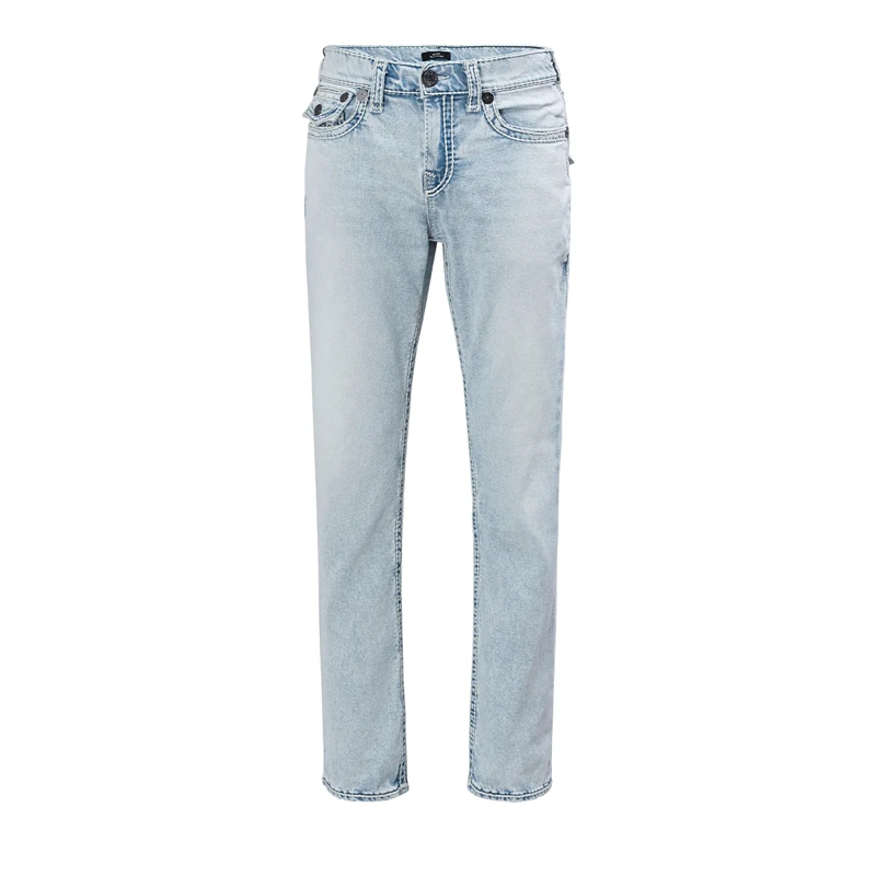 True Religion Jeans - Modell: Ricky- Länger 34- Entspannte Passform hell-blau