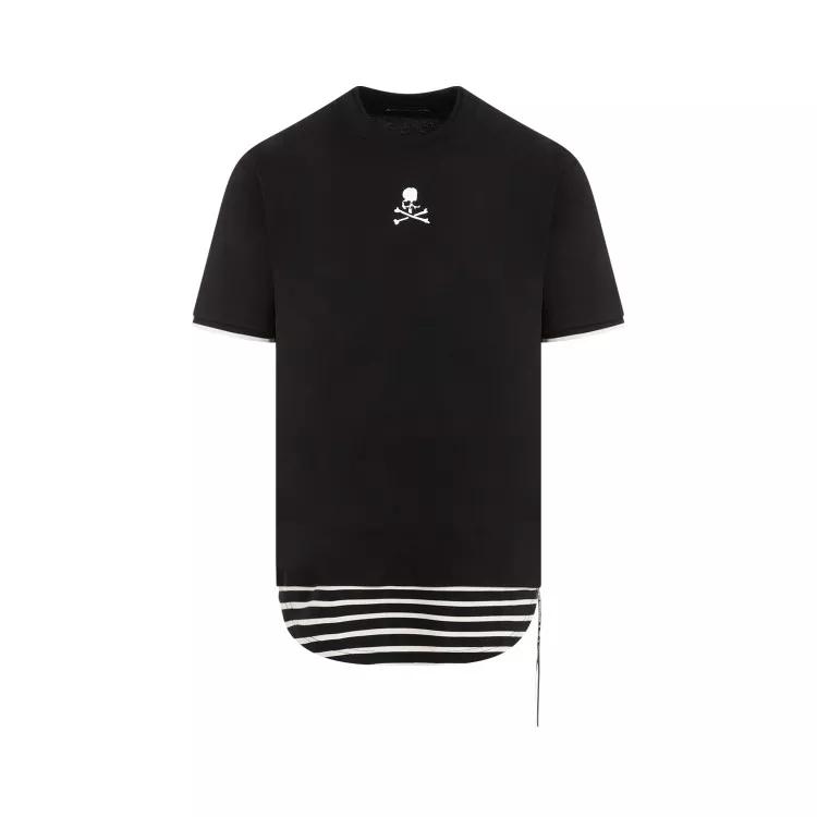 Mastermind World - Layered Black Cotton T-Shirt - Größe M - black