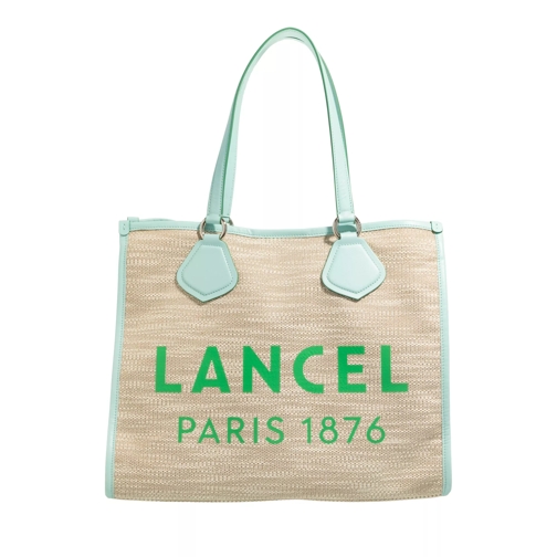 Lancel Summer Tote Natural/Mint Rymlig shoppingväska