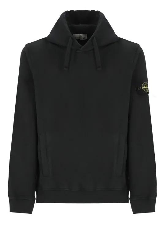 Stone Island - Hoodie With Logo - Größe XXL - schwarz