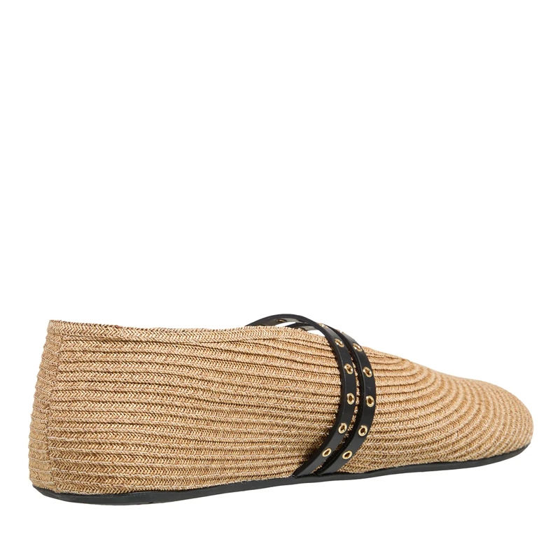 Alaia Ballerinas Rafia Ballet Flats Naturel(Image 4)
