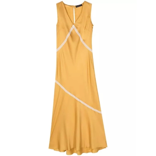 Lorena Antoniazzi Yellow Crepe Midi Dress Yellow 