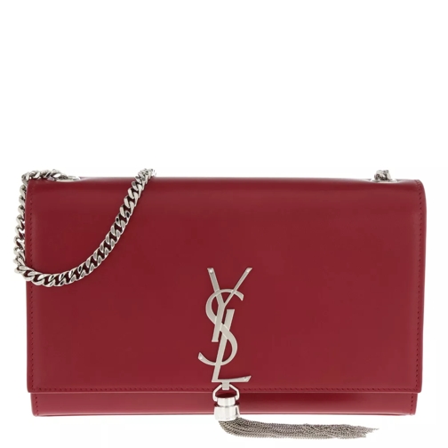Saint Laurent YSL Monogramme Medium Chain Bag Rouge Crossbody Bag