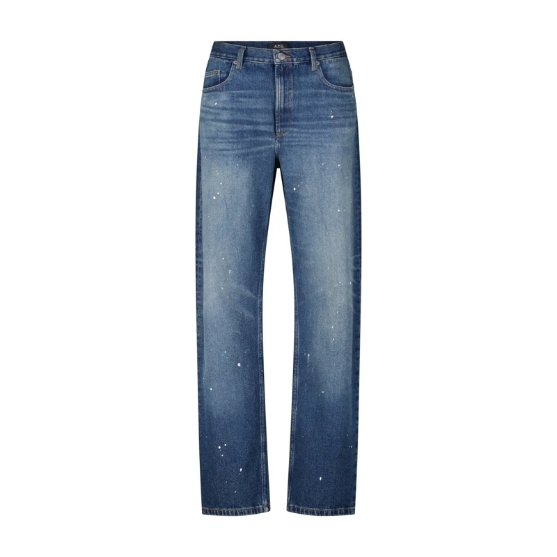 A.P.C. Straight Leg Jeans Straight Fit Jeans im Vintage-Look Blau