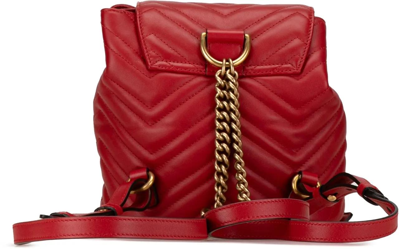 Gucci Rugzakken GG Marmont Matelasse Backpack in rood