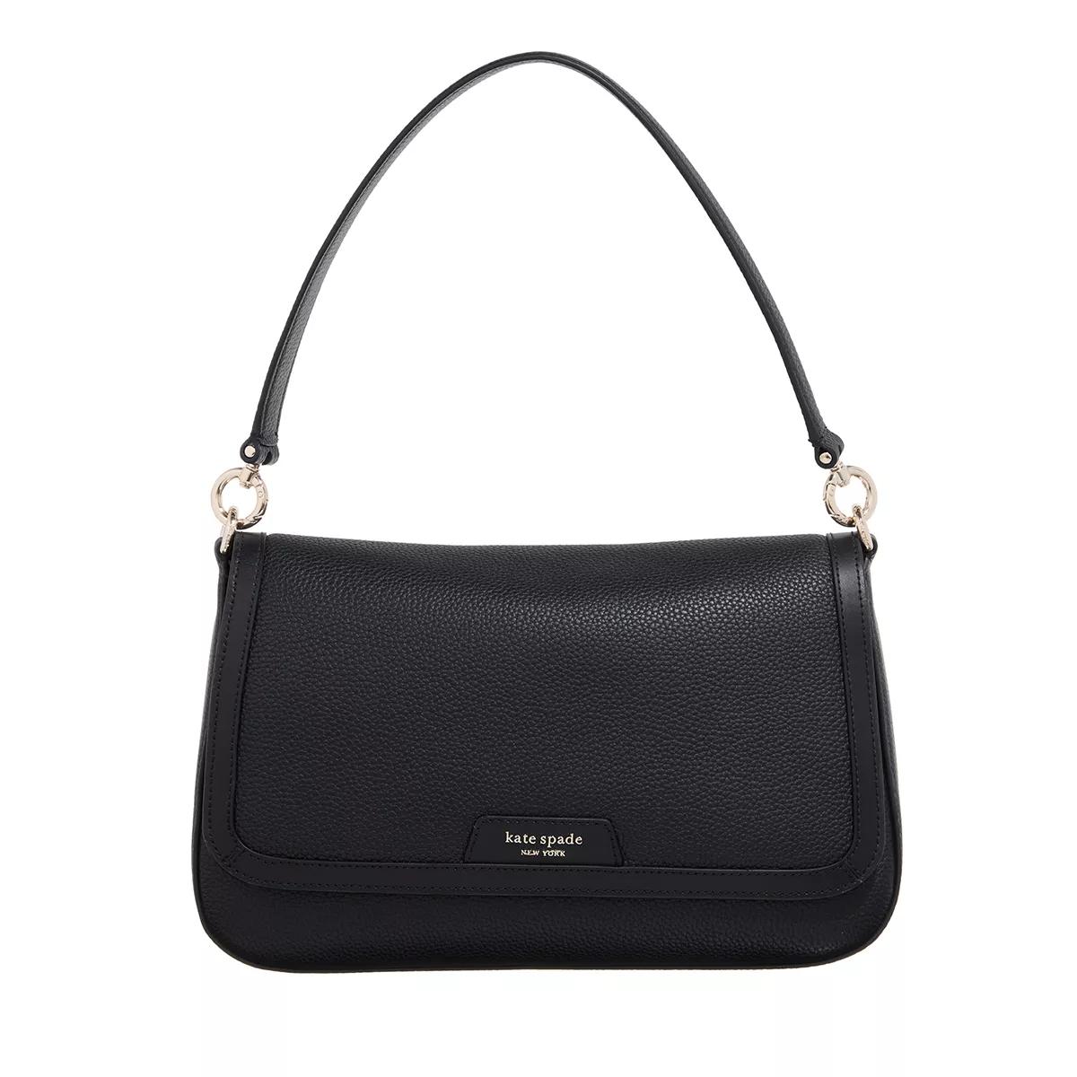 Kate Spade New York Crossbody Bags - Hudson Pebbled Leather Flap Shoulder Bag - Gr. unisize - in Schwarz - für Damen