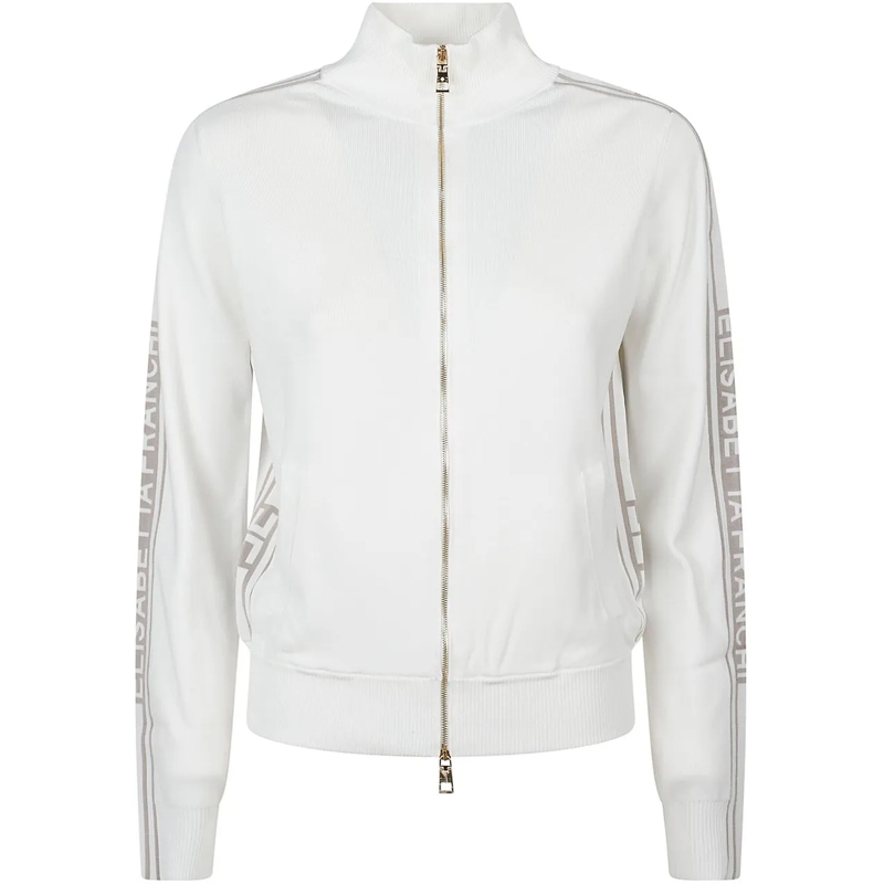 Elisabetta Franchi Sweat-shirt Tricot Sweatshirt White weiß