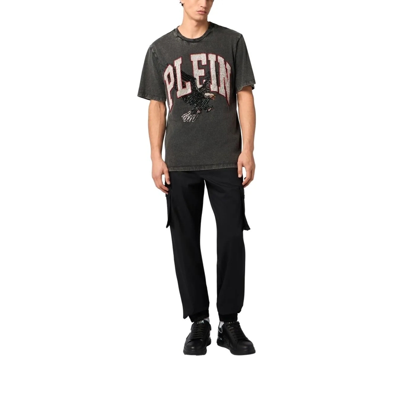Philipp Plein T-Shirt T-Shirt Rundhalsausschnitt Ss Eagle schwarz(Image 2)