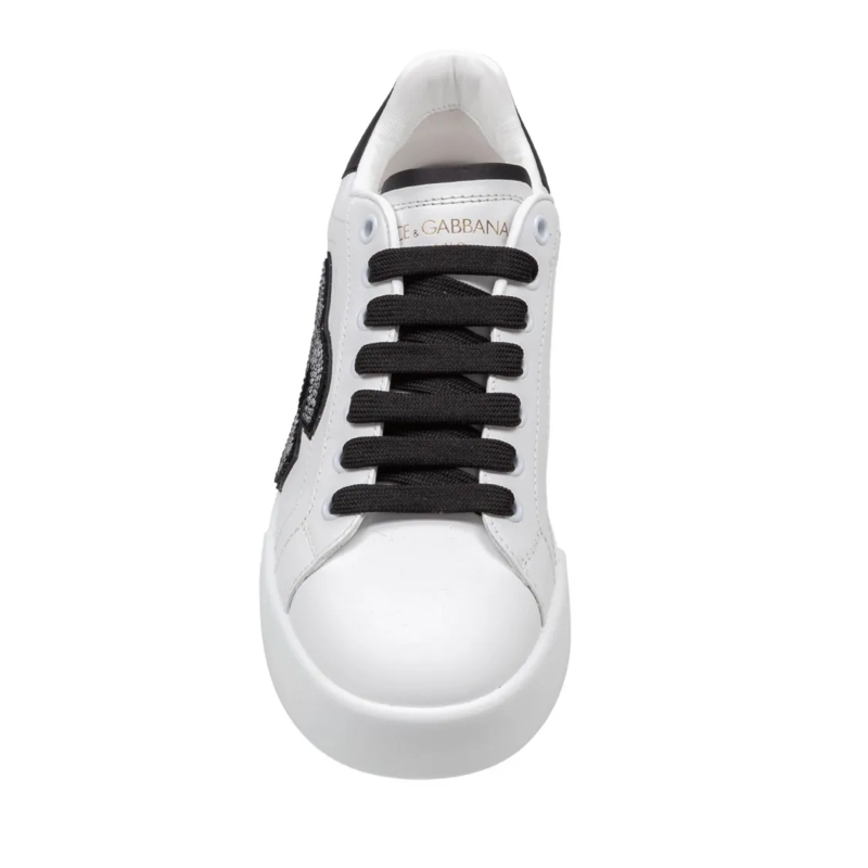 Dolce&Gabbana Low-Top-Sneaker Portofino Light Leather Sneakers With Dg Logo White(Image 5)
