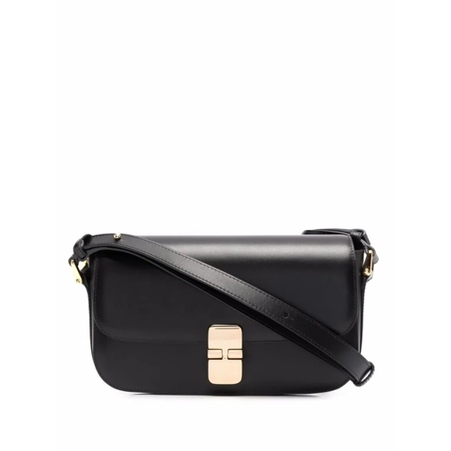 A.P.C. Schoudertas Leather Bag Black