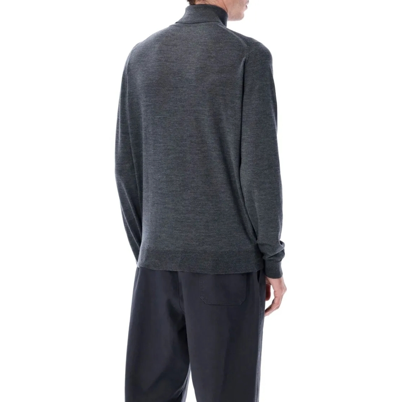 John Smedley Pull Cherwell Extra Fine Merino Wool Roll Neck Jumper Black