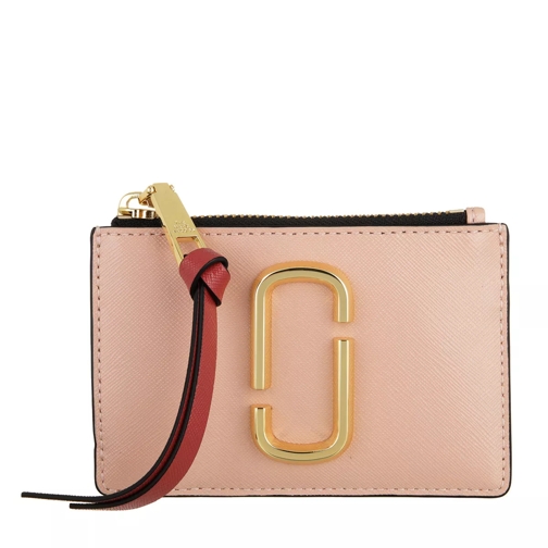 Marc Jacobs The Snapshot Top Zip Wallet Leather New Rose Multi Korthållare