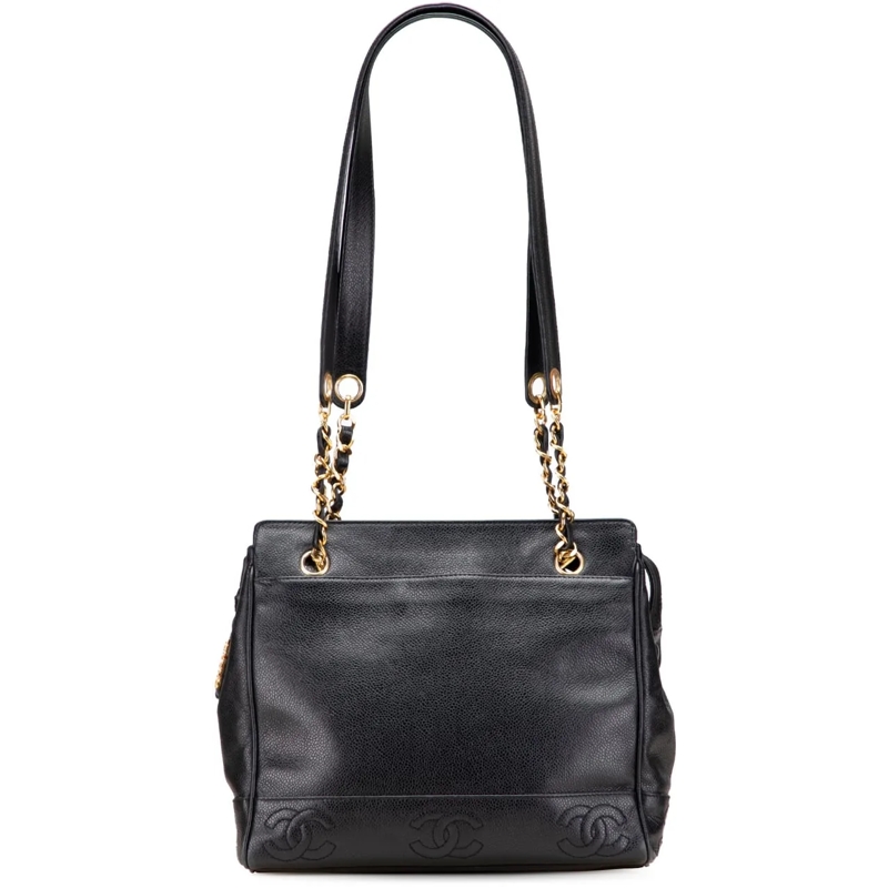 Chanel Sac à bandoulière Triple CC Caviar Shoulder Bag schwarz