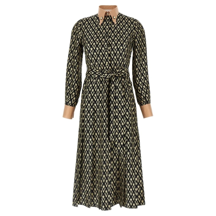 Valentino Garavani 'Toute La V' Midi Dress Multicolor Midi-jurk