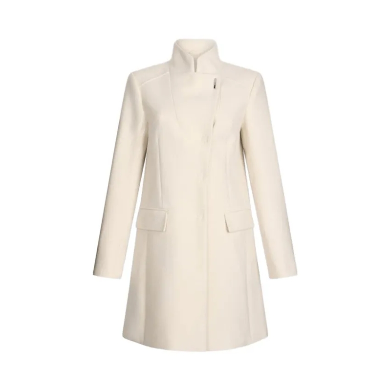 LIU JO Manteaux de tanche Tailored Beige Coat With Asymmetrical Button Closu Neutrals