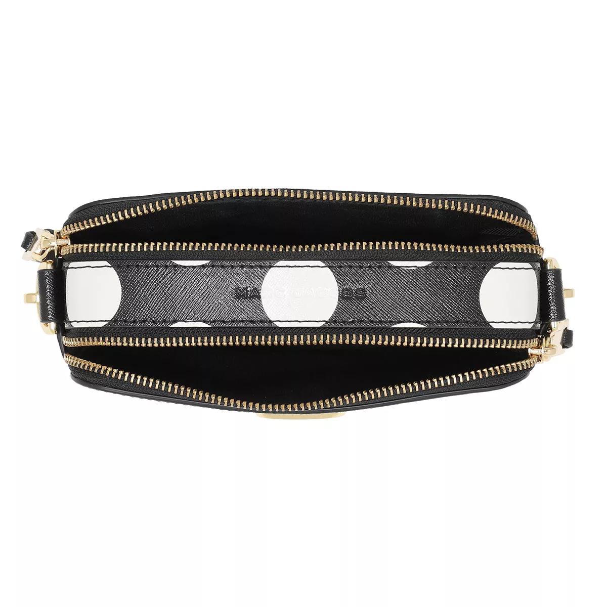 Marc Jacobs Dot Chain Snapshot Crossbody Bag New Black White Sac pour appareil photo