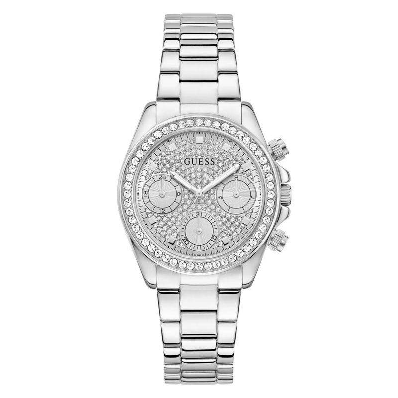 Guess Quarzuhr Quarz-Analoguhr Victoria silber