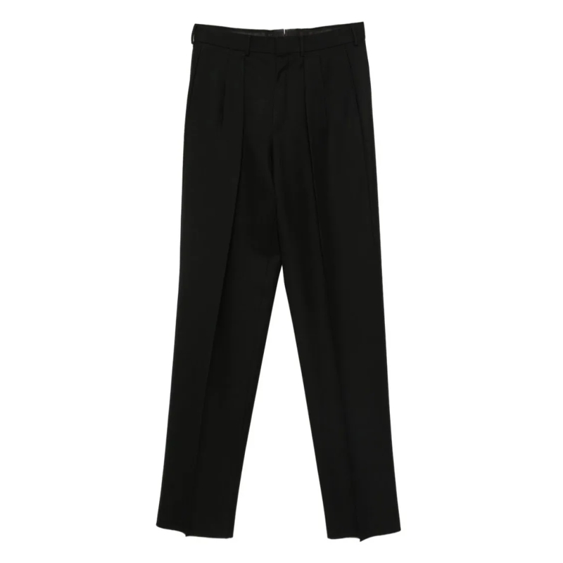 Tom Ford Anzugshose Black Wool Trousers With Double Pleats Black