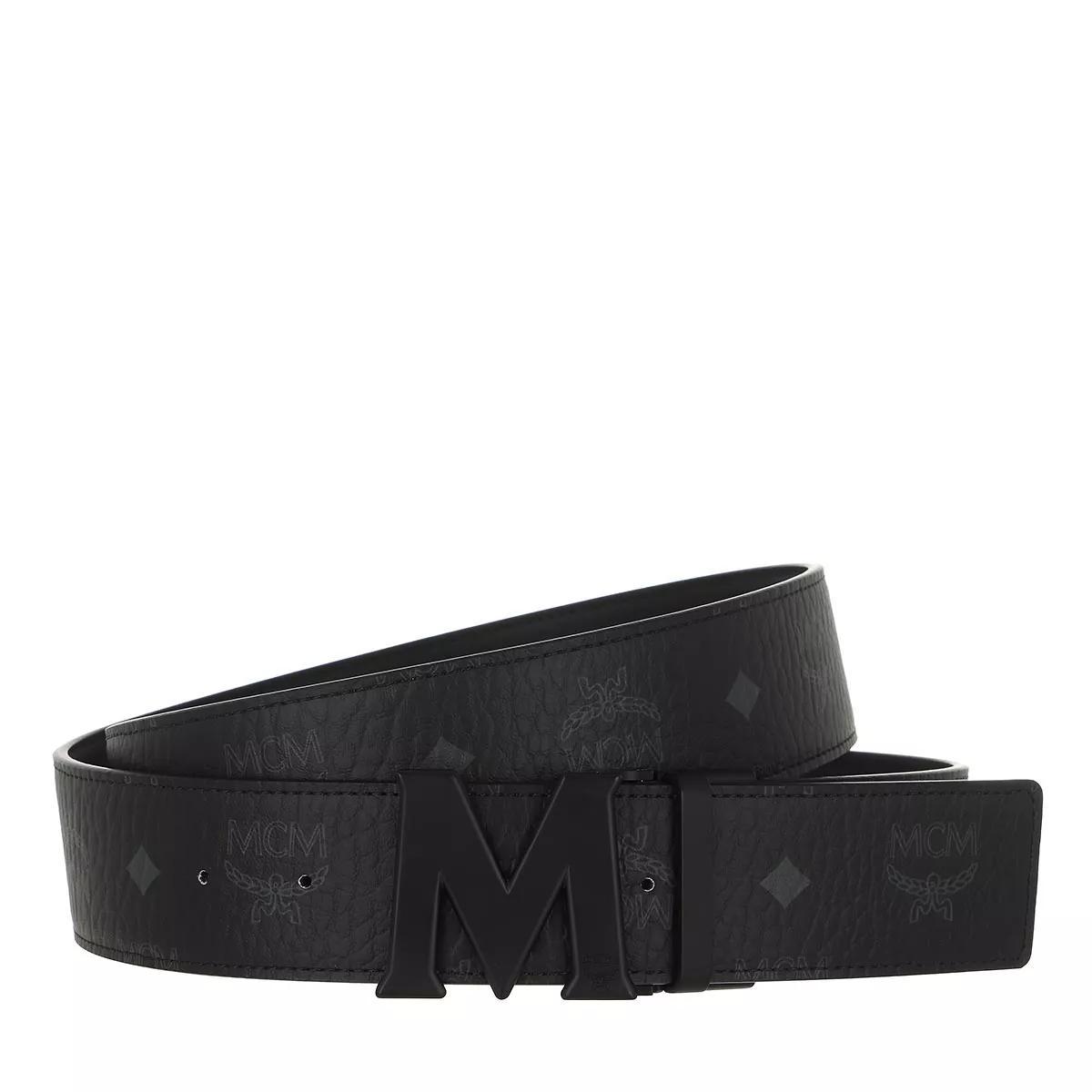 Mcm black discount belt