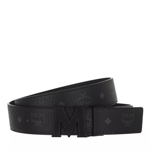 MCM Claus Visetos Belt Matt Black Omkeerbare Riem