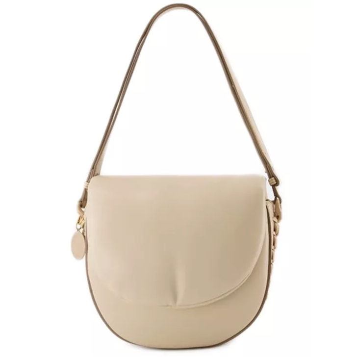 Stella McCartney M Flap Puffy Alter Mat Bag Vegan Leather Beig Neutrals Schultertasche