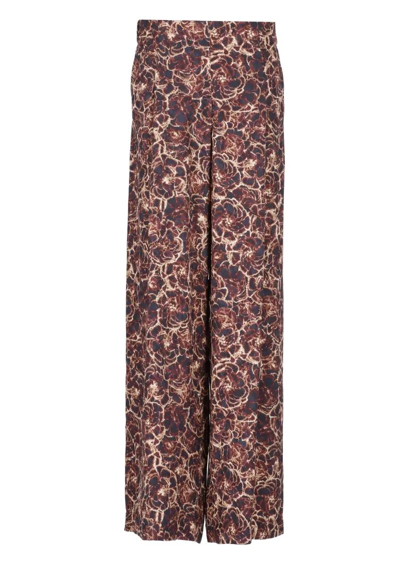 Thumbnail - Dries Van Noten - Wide-Leg Viscose Pants With Floral Pattern - Größe M - pink