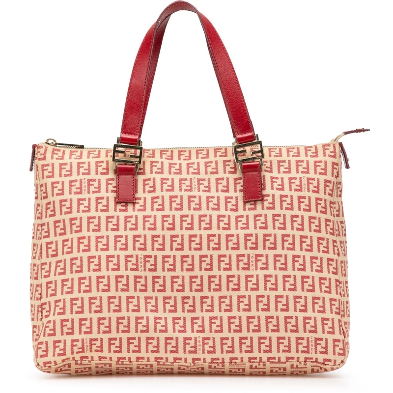 Fendi Shopper Zucchino Canvas Tote braun