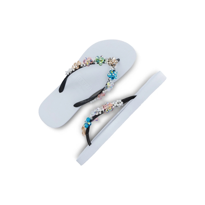 UZURII Flip Flops Zehentrenner Precious Colorful Bloom weiss(Image 4)